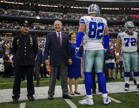 Dallas Cowboys President George W Bush Joins Cowboys 911 Ceremony