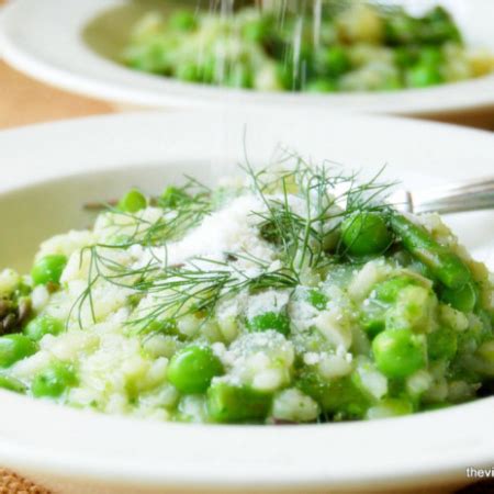 Spring Green Risotto With Peas Asparagus And Fennel