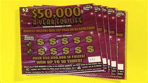 Sood Five K A Year For Life Florida Lottery Scratch Tickets