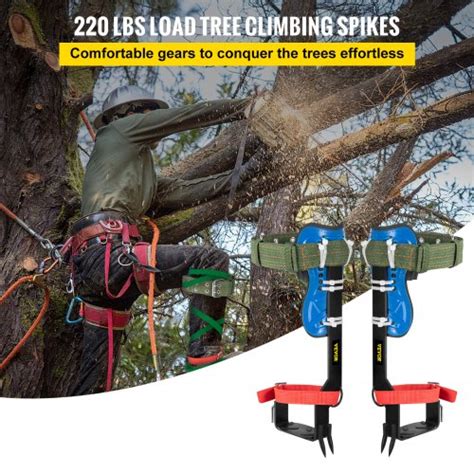 VEVOR Tree Climbing Spike Set Pole Climbing Spurs W Security Belt