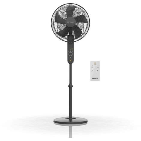 Newlux Ventilador De Pie Con Mando A Distancia W Smart Negro