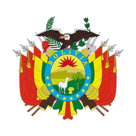 Premium Vector | Coat of arms of Bolivia is isolated on a white ...