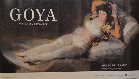 Francisco de Goya Maja vestida cartel original exposición en el