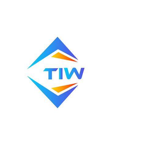 tiw abstract technology logo design  white background tiw creative