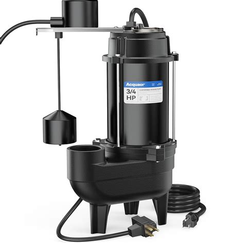 Acquaer 34hp Sewage Pump Submersible 6400 Gph Cast Iron Sump Pump