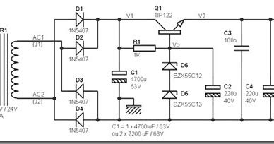 24 volt dc power supply circuit diagram schematic - Simple Schematic Collection