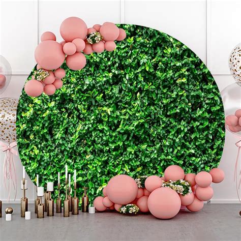 Amazon AOFOTO 7 2x7 2ft Green Leaves Round Backdrop Spring Nature