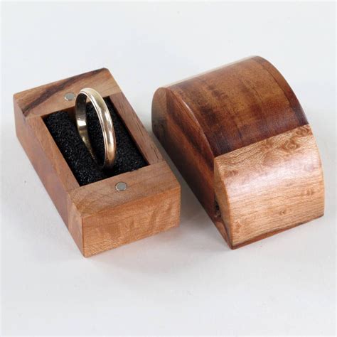 Wooden Engagement Ring Box Reclaimed Acacia Wood And Spalted Wooden Engagement Ring Boxes