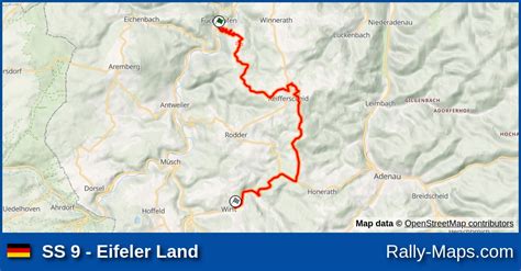 Ss Eifeler Land Stage Map Rallye K Ln Ahrweiler Rally