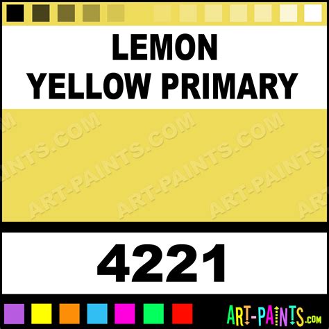 Lemon Yellow Primary Liquid Acrylic Paints - 4221 - Lemon Yellow ...