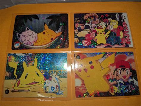 Mavin Pokemon Bandai Vending Prism Holos Card Set Pikachu Charizard