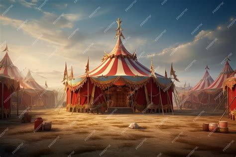 Premium Photo | A circus tent with another circus tent depicted on it