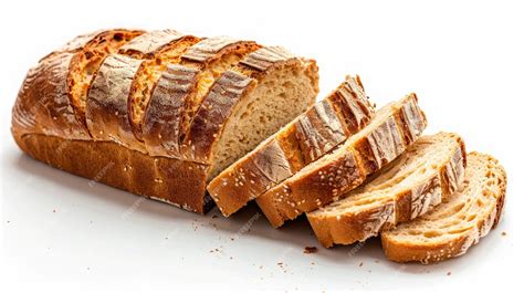 Premium Photo Sliced Sourdough Bread Isolated On White Background Homemade Bakery Concept