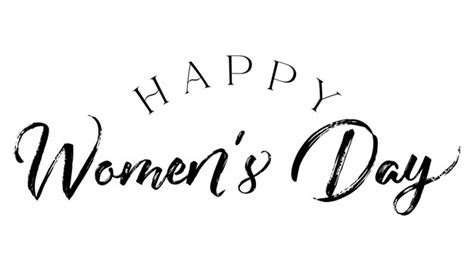 Premium Vector Happy Womens Day Hand Drawn Lettering Vector Illustration