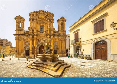 Church Of Purgatorio In Marsala Town At Sicily Italy Stock Image