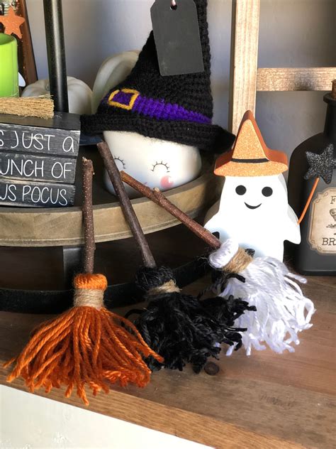 Mini Witch Brooms Halloween Witch Broom Halloween Tiered Tray Decor - Etsy