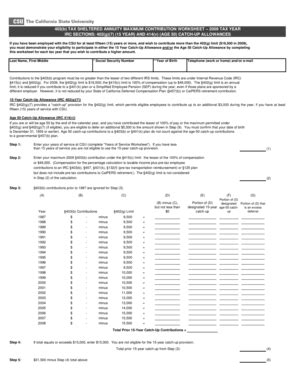 Fillable Online Calstate CatchUp Form Paper Version Calstate Fax