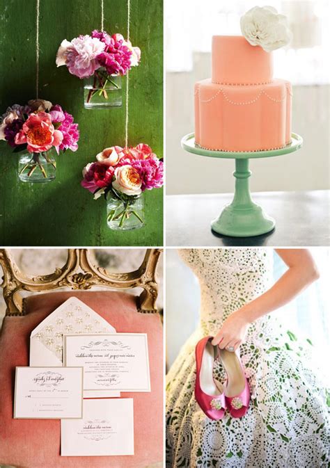 Pink Green Wedding, Fuschia Pinks and Grassy Green Wedding Ideas