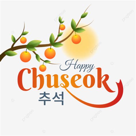 Happy Chuseok Vector Design Images Happy Chuseok Greeting Text And