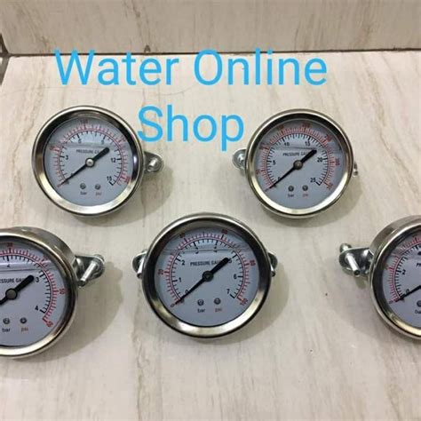 Jual Pressure Gauge Oil Drat Belakang 7 Bar 10 Bar 15 Bar 20 Bar