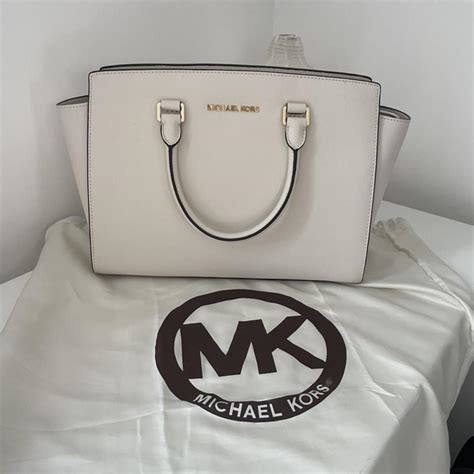 Cream Michael Kors Bag With Shoulder Strap Inside Depop