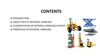 Material Handling And Its Classifications With Principles Ppt Free