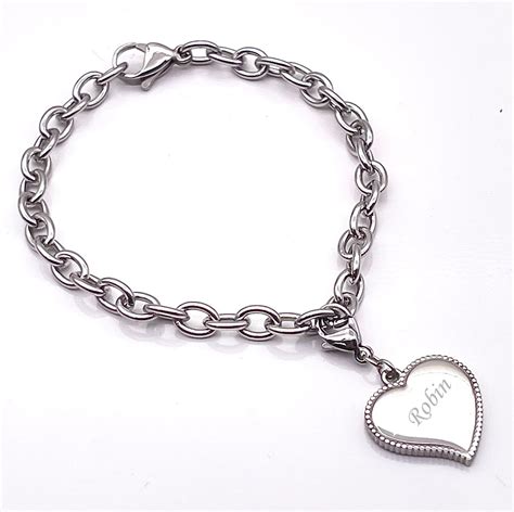 Quality Stainless Steel Heart Charm Bracelet For Her