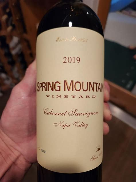 2019 Spring Mountain Vineyard Cabernet Sauvignon Usa California Napa