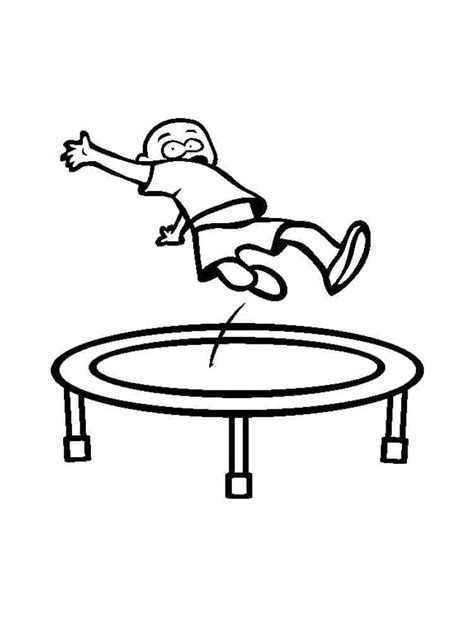 Trampoline Coloring Pages