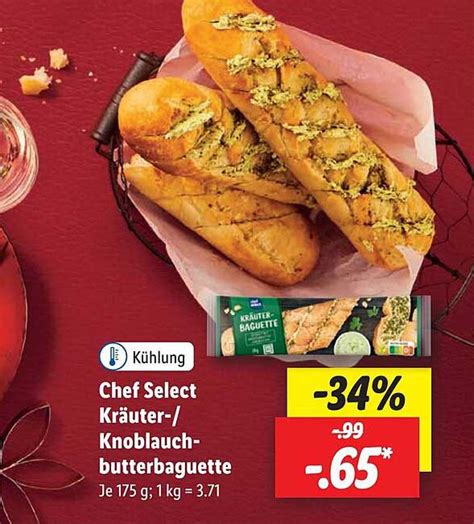 Chef Select Kräuter knoblauchbutterbaguette Angebot bei Lidl