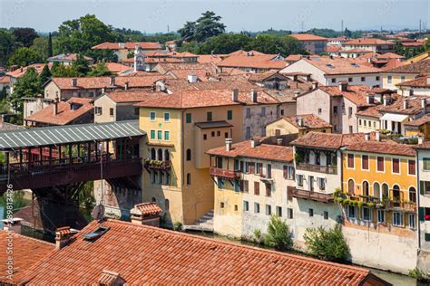 Foto Stock Bassano Del Grappa Italy The Famous View And The