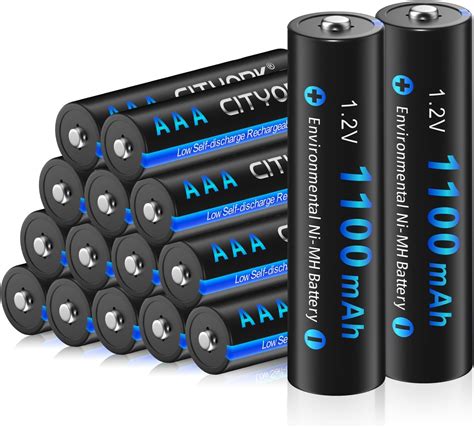 Cityork Akku Batterien Aaa V Nimh Akkus Geringe Selbstentladung