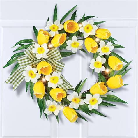 Yellow Tulip Wreath Collections Etc