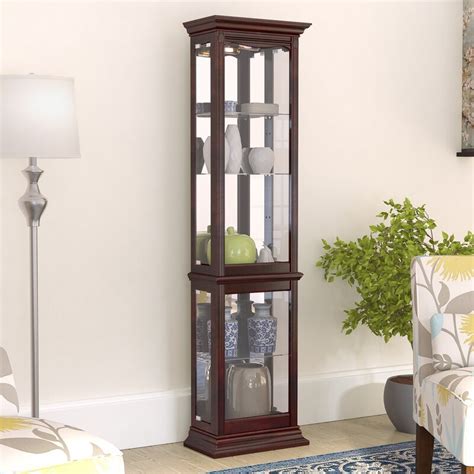 Charlton Home® Maywood Lighted Curio Cabinet And Reviews Wayfair