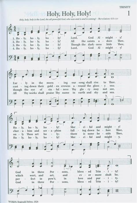 The Christian Life Hymnal 1 Holy Holy Holy Lord God Almighty