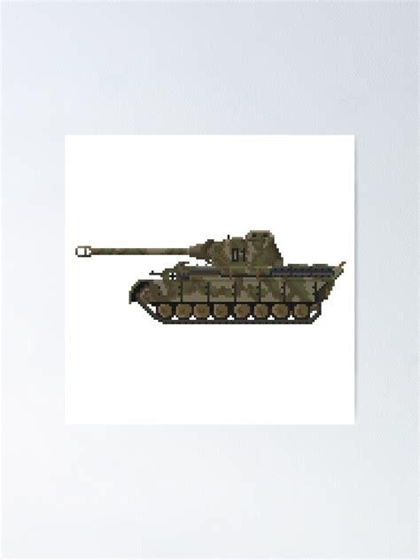 Pixel Art Panther Tank Poster By Razormind Art Redbubble