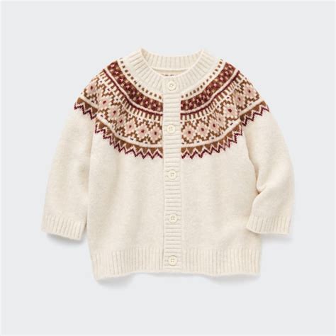 Souffle Yarn Fair Isle Cardigan Uniqlo Us