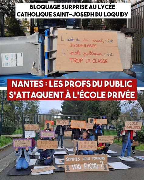 Les Profs Du Public Sattaquent à Lécole Privée Du Loquidy 🔴 Info