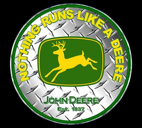 John Deere 1937 Vintage Recreated Logo Established 1837