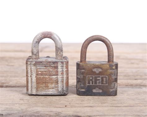 Vintage Locks / Rusted Antique Locks / Old Metal Lock / Small Safe Lock ...