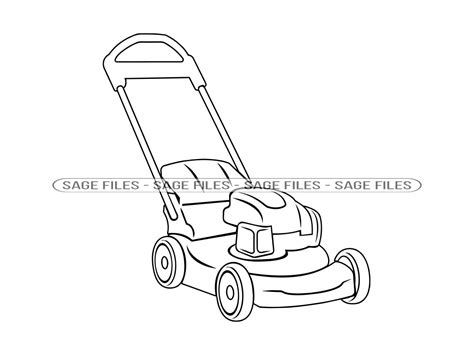 Lawn Mower Outline 3 SVG Lawn Mower SVG Landscaping Svg Lawn Mower