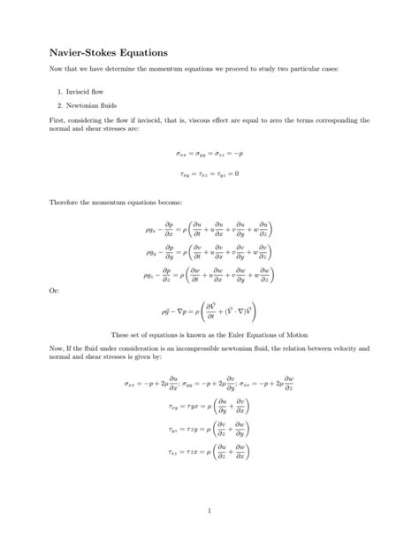 Navier-Stokes Equations