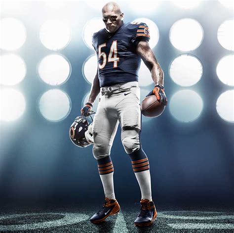 Take a look back at a century of Chicago Bears uniforms, including 97 years of orange and blue ...