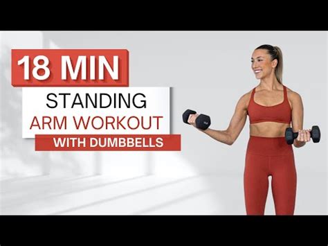 18 min STANDING ARM WORKOUT | With Dumbbells | Upper Body | No Pushups - Exercise At ...