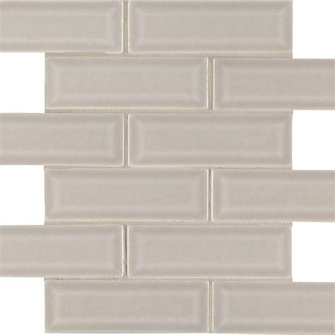 Portico Pearl 2x6 Bevel Subway Ceramic Tile Contemporary Wall And Floor Tile By Tilesbay