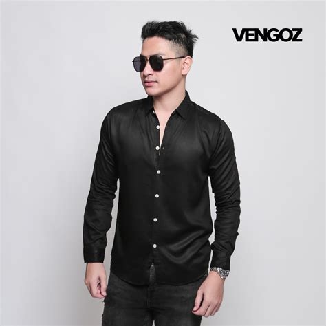 Jual Vengoz Kemeja Pria Slim Fit Viscose Ultra White Shopee Indonesia