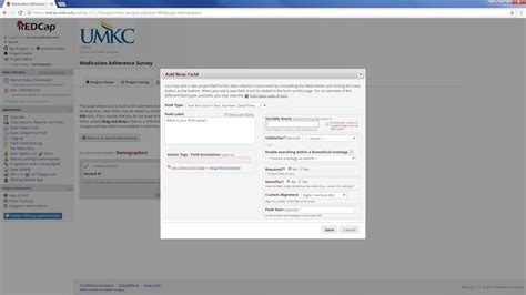 Redcap Tutorial Field Overview Youtube