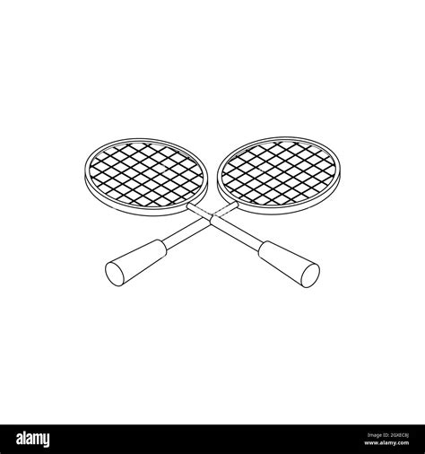 Crossed Tennis Rackets Black And White Stock Photos Images Alamy