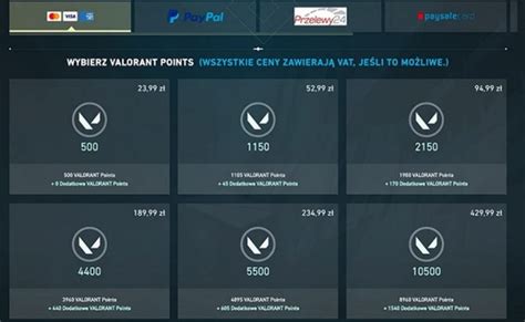 Valorant Points cena na 2024 rok gdzie i jak kupić VP