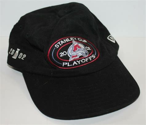 Baseball Cap Stanley Cup Playoffs 2002 Colorado Avalanche Black